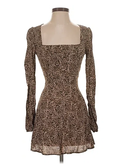 Pre-owned Flynn Skye Cocktail Dress In Brown