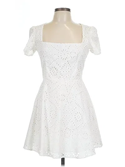 Pre-owned Flynn Skye Cocktail Dress In White