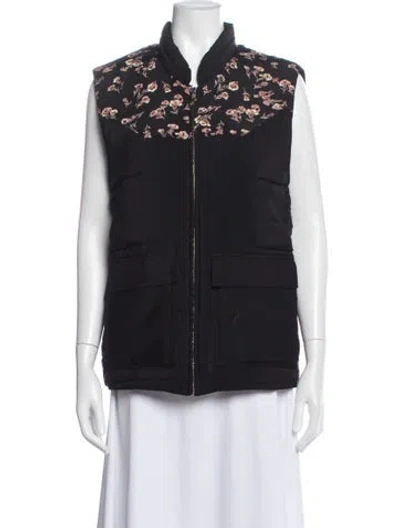 Pre-owned Flynn Skye Floral Print Vest In Blue