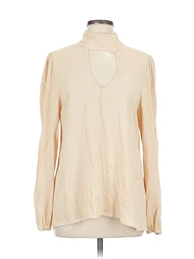 Pre-owned Flynn Skye Long Sleeve Blouse In White