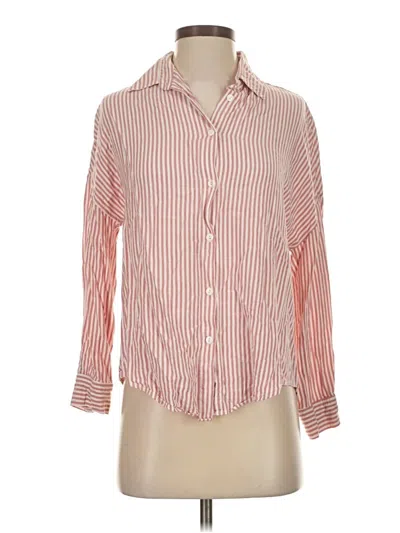 Pre-owned Flynn Skye Long Sleeve Button Down Shirt In Red