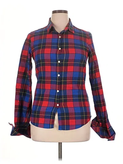 Pre-owned Flynn Skye Long Sleeve Button Down Shirt In Red