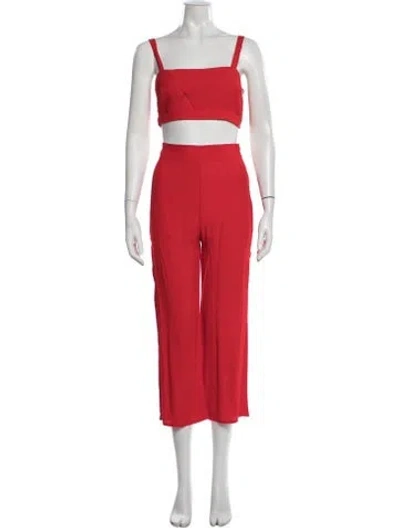 Pre-owned Flynn Skye Pant Set In Red