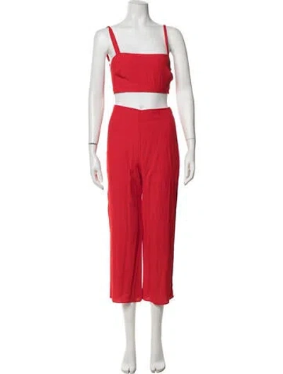 Pre-owned Flynn Skye Pant Set In Red