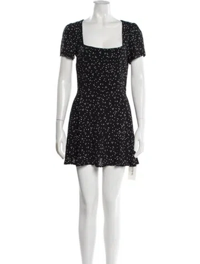 Pre-owned Flynn Skye Printed Mini Dress In Black