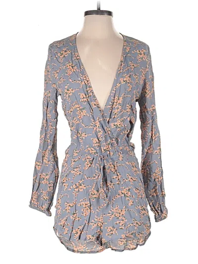 Pre-owned Flynn Skye Romper In Blue