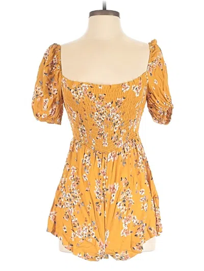 Pre-owned Flynn Skye Romper In Yellow