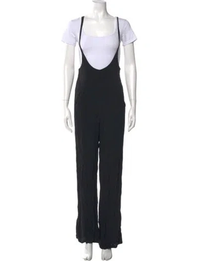 Pre-owned Flynn Skye Scoop Neck Jumpsuit In Black
