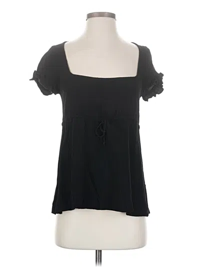 Pre-owned Flynn Skye Short Sleeve Top Black Sweetheart Neckline Tops