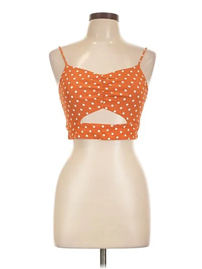 Pre-owned Flynn Skye Sleeveless Blouse In Orange