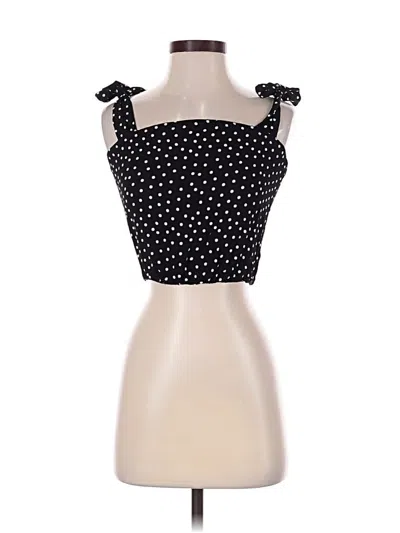 Pre-owned Flynn Skye Sleeveless Top Black Sweetheart Neckline Tops