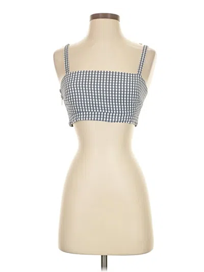 Pre-owned Flynn Skye Sleeveless Top Blue Square Neckline Tops