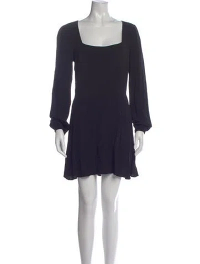 Pre-owned Flynn Skye Square Neckline Mini Dress In Blue