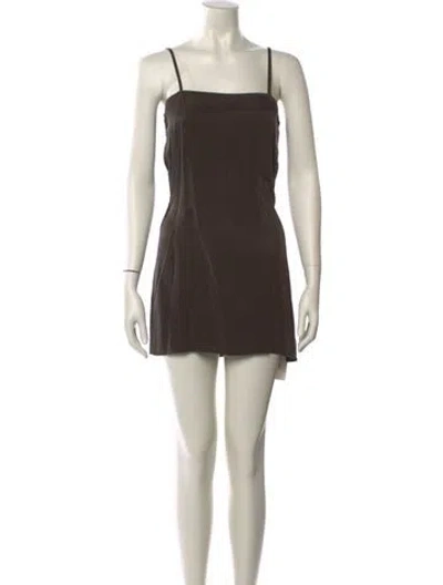 Pre-owned Flynn Skye Square Neckline Mini Dress In Green