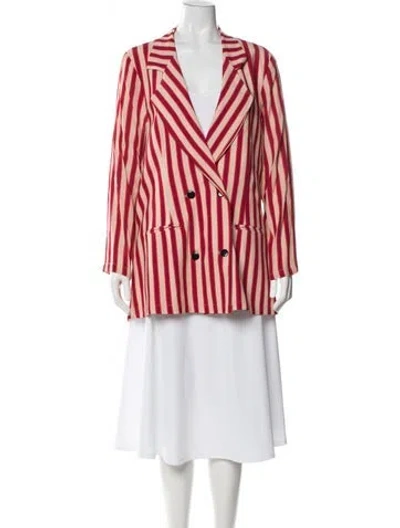 Pre-owned Flynn Skye Striped Blazer In Pink