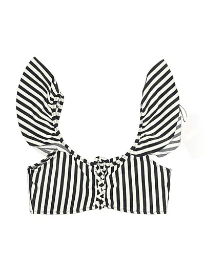 Flynn Skye Swimsuit Top Ivory Stripes Pattern Swimwear