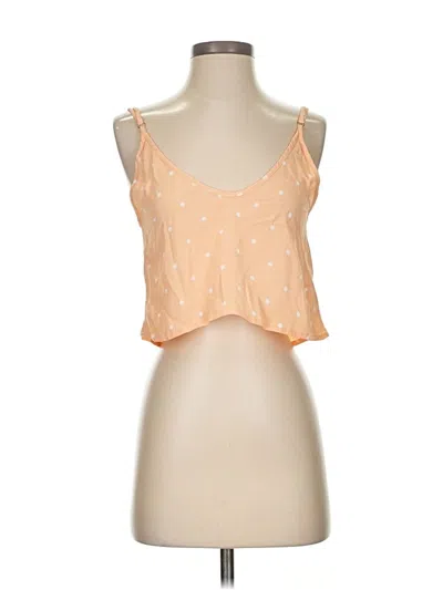 Pre-owned Flynn Skye Tank Top Orange Sweetheart Neckline Tops