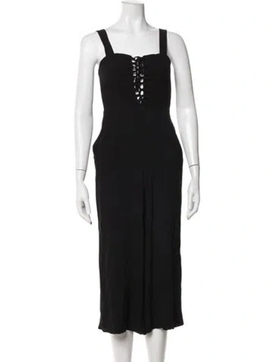 Pre-owned Flynn Skye V-neck Jumpsuit In Black