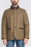 Flynt Diamond Quilted Jacket In Khaki
