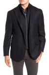 Flynt Regular Fit Wool & Cashmere Hybrid Sport Coat In Navy