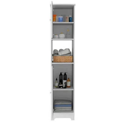 Fm Furniture Charlotte Linen Cabinet, Two Dressers, Division, One Shelf In Gray