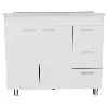 Fm Furniture Darien Base Cabinet, Double Door Cabinet, Three Drawers, Four Legs In White
