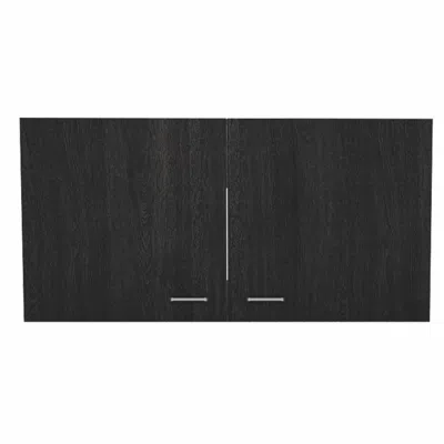 Fm Furniture Oklahoma Wall Cabinet, Two Doors In Black