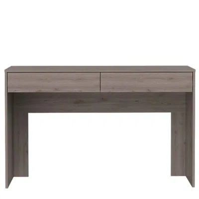 Fm Furniture Tampa Writing Computer Desk, Two Drawers In Grey