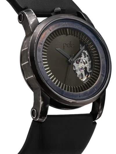 Fob Paris Leather Torch 41mm Watch In Purple