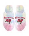 Foco Big Boys And Girls  Tampa Bay Buccaneers Rainbow Script Slippers In Multi