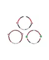 Foco Boston Red Sox 3-pack Friendship Bracelet Set In Transparent