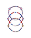 Foco Chicago Cubs 3-pack Friendship Bracelet