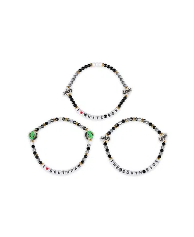 Foco Chicago White Sox 3-pack Friendship Bracelet Set In Transparent