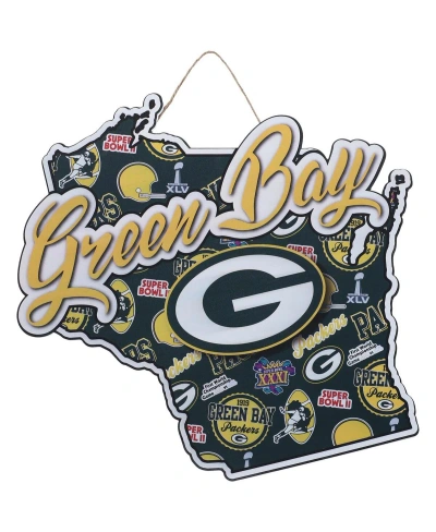 Foco Green Bay Packers 10.5'' X 15'' Die-cut State Sign In Multi