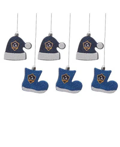 Foco La Galaxy Six-pack Shatterproof Santa Hat Stocking Ornament Set In Blue