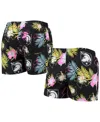 Foco Men's  Black Army Black Knights Neon Floral Swim Trunks In Black