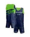 Foco Men's  College Navy Seattle Seahawks Colorblock Mesh V-neck Tank Top And Shorts Set In Navy