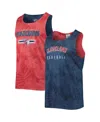 Foco Men's  Navy Cleveland Guardians Floral Reversible Mesh Tank Top In Navy