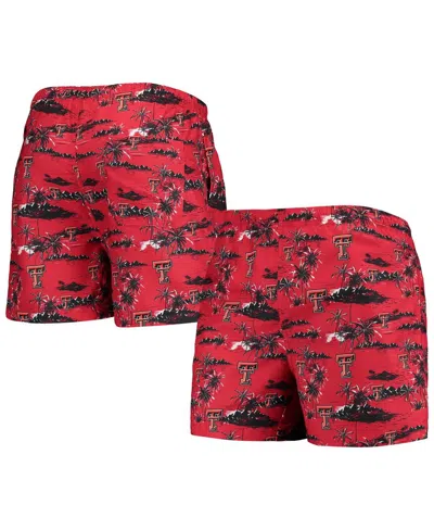 Foco Men's  Red Texas Tech Red Raiders Island Palm Swim Trunks