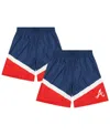 Foco Men's Navy/red Atlanta Braves Color Blocked Shorts In Blue
