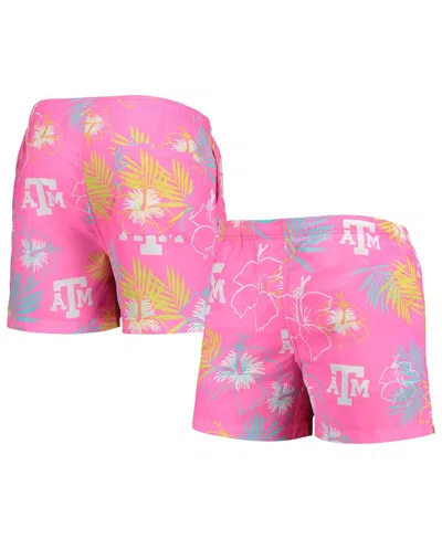 Foco Men's Pink Texas A&m Aggies Neon Floral Swim Trunks