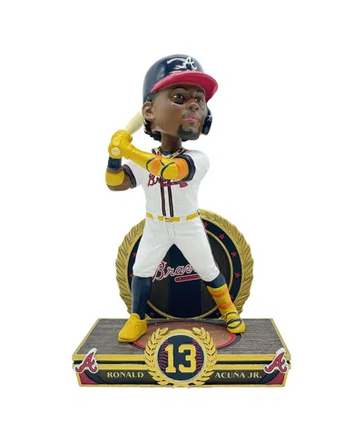 Foco Ronald Acuna Jr. Atlanta Braves 8" Exclusive Elite Icon Bobblehead In Multi