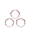 Foco St. Louis Cardinals 3-pack Friendship Bracelet Set In Multi