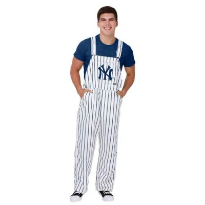 Foco White New York Yankees Pinstripe Bib Overalls
