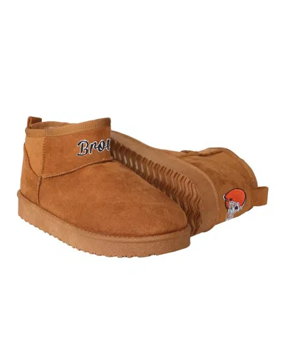 Foco Women's  Brown Tampa Bay Buccaneers Team Logo Fuzzy Fan Boots