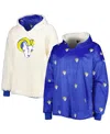 Foco Los Angeles Rams Repeat Print Reversible Hoodeez In Royal
