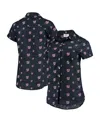 Foco Women's  Navy Washington Nationals Floral Button Up Shirt In Navy