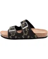 Foco Women's  New Orleans Saints Mini Print Double-buckle Sandals In Brown