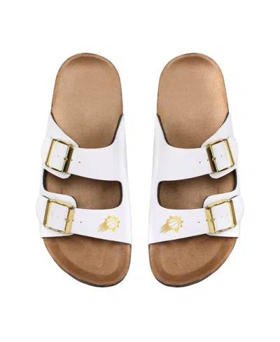 Foco Women's  Phoenix Suns Double-buckle Sandals In White
