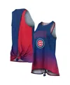 Foco Women's  Royal Chicago Cubs Gradient Tie-back Racerback Tank Top In Royal